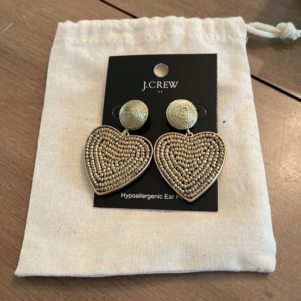 New Jcrew heart earrings